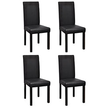 Festnight Sedie poltroncine Cucina e Pranzo h95 cm Pelle 4 Nere
