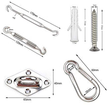 Gwolf Kit di Fissaggio per Tende da Sole, Set di Accessori per Tende da Sole, Kit di Fissaggio per Tende da Vela, Kit di Accessori per Vela da Vela per Tende da Sole in Acciaio Inossidabile 80 Pezzi