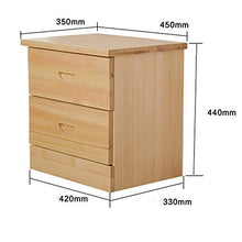 Comodino Legno Solido Comodino con 2 cassetti Comodino Armadio di immagazzinaggio for la casa Camera da Letto Accessori Ufficio Universitaria USA per mobili Camera da Letto