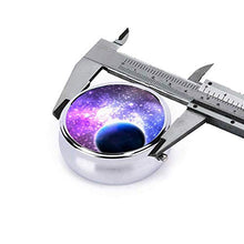 3 scomparti portapillole con sfondo astratto con cielo notturno e stelle di lusso kit da viaggio in metallo tondo argento pillola dispenser vitamine olio di pesce integratori