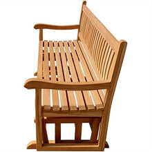 Panchina a dondolo Roma in legno massiccio di teak