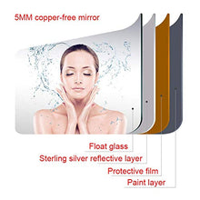 Specchio retroilluminato con Pulsanti a sfioramento, Specchio da Bagno Illuminato a LED, antiappannamento, Luce Bianca/Calda (Orizzontale) 700x900mm