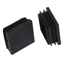 Heritan 10 Pezzi 40 mm x 40mm Cappucci Neri Quadrato di plastica Tubo Inserti