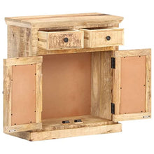 vidaXL Credenza 65x32x70 cm Legno Massello di Mango e Canna Naturale