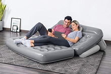 Bestway Divano 3 Posizioni in 1, PVC, Grigio, 188 x 152 x 64 cm