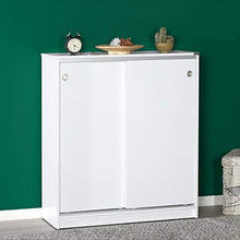 ADORE Diamond Armadio Multiuso, Pannello di truciolato, Bianco, 91x105x37 cm