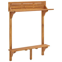 FAMIROSA Tavolo da Bar da Balcone 90x37x122,5 cm in Massello di Acacia