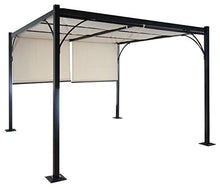 Gazebo pergola baldacchino apribile Granada alluminio poliestere 3x3m avorio