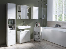 Homexperts Lido Armadio con Specchio, Melammina, Beton Light Atelier, 60 x 70 x 30cm (BxHxT)