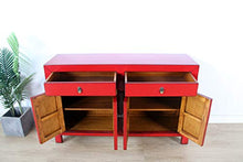 Yajutang - Comò con 4 ante e 2 cassetti, colore: Rosso
