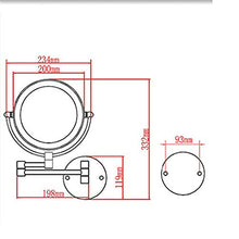 specchio trucco,specchio trucco,8 pollici di ingrandimento 3 volte Specchio per il trucco a led, specchio per il trucco pieghevole in metallo di bellezza per il bagno con sensore dorato