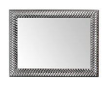 MO.WA Specchio da parete moderno argento rettangolare. Misura esterna cm. 65x85. Per Camera da letto, bagno, ingresso, salone, soggiorno. Made in Italy.