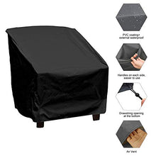 PICTURESQUE Oxford - Copripoltrona da giardino, impermeabile, resistente agli strappi, colore: Nero L