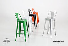 Kit Closet 5020519024 - Sgabello alto, metallo, con schienale, colore Verde