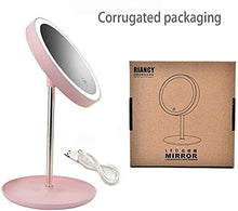 Trucco specchio con luci Specchio per il trucco LED Trucco a LED TAUP TOUCH PULSANTE REGOLABILE LIGHT PORTATILE DUAL ALIMENTAZIONE ALIMENTAZIONE Specchi cosmetici illuminati per il comò da bagno LBWAR