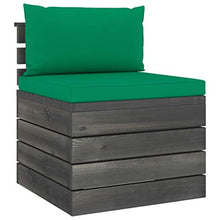 FAMIROSA Set Divani da Giardino su Pallet 7 pz con Cuscini Massello Pino-1964