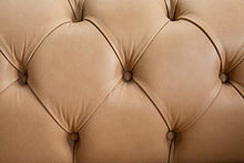 JVmoebel Chesterfield, divano a 3 posti, design di lusso, in pelle, colore marrone