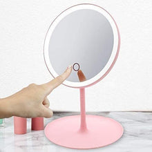 Specchio Specchi per Il Trucco LED Ricaricabile vanità Leggero Trucco specchi con luci Touch Screen (Color : White USB)