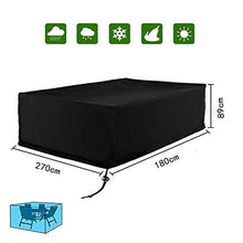 Diossad Protezione Protetivo Coperture Mobili Da Giardino Impermeabile Nero 270x180x89cm