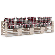 vidaXL Divano da Giardino Pallet 4 Posti con Cuscini in Legno di Pino