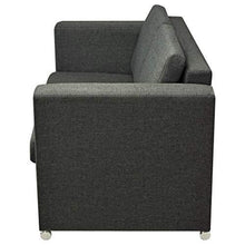 vidaXL Divano a 2 Posti Divanetto Sofa Salotto Sala in Stoffa Grigio Scuro - Arredi Casa