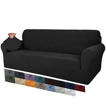 MAXIJIN Fodere per divano jacquard creative per 3 posti, 1 pezzo copridivano antiscivolo super elasticizzato per cani copridivano elastico (3 Posti, Nero)