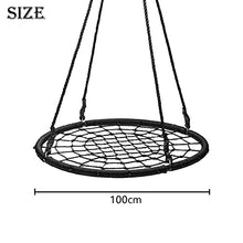 WJY Altalena per Bambini, Sedia Rotonda Dell'Oscillazione El Nido del Altalena da Giardino per Bambini, capacità 400libbre, per Esterno (Φ100cm)