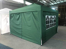 Gazebo Pieghevole Giardino con Teli Laterali E Finestra 3X3 Automatico Fiera (Verde)