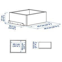 KOMPLEMENT cassetto con frontale in vetro 42,8x34,1x16 cm bianco