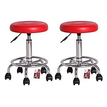 Pratiko Life B07007834 Sgabello Con Ruote Linda, Rosso New, Set 2 pezzi