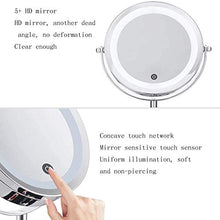Specchio per Il Trucco, Specchi per Il Trucco del Bagno Specchi Portatili Specchio ingranditore 5X ingrandito Illuminato a Doppia Faccia Rotondo, Specchi da Barba Specchio ingranditore