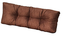 Cuscino Spalliera per Bancale 120x42x10-18 cm - Cuscino per Schienale Divano Pallet di legno - COLORE MARRONE