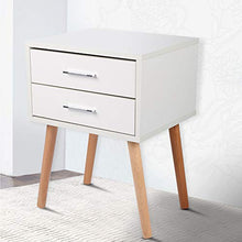 Comodino Comodino Bianco Stabile con Due Cassetti Armadietto da Terra Comodino da Camera da Letto Organizzatore di Stoccaggio