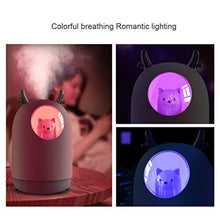 Delaspe - Umidificatore a nebbia fredda, 300 ml, con 7 luci a LED che si spegne automaticamente, utilizzato in camera da letto, casa, ufficio