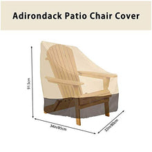 Basage Copertura per Sedia da Patio Adirondack da 2Pacchi per Sedia da Esterno per Esterno Resistente 31X33X36 Pollici 420D,Coperture per Mobili da Esterno per Esterno Impermeabile,Beige
