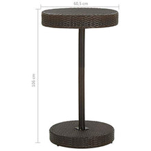 FAMIROSA Tavolo da Giardino Marrone 60,5x106 cm in Polyrattan