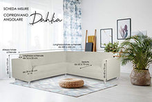 MB HOME BASIC Copridivano angolare Dahlia, Tortora