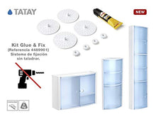 TATAY 4480000 Mobile da Bagno Verticale con 3 Porte plastica Blu Traslucido 22 x 10 x 90,5 cm