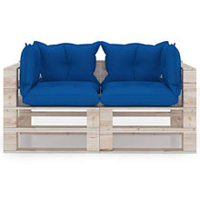 vidaXL Divano da Giardino Pallet 2 Posti con Cuscini in Legno di Pino