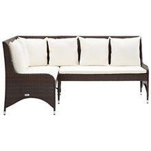 FAMIROSA Divani Angolari da Giardino 2 pz in Polyrattan Marrone