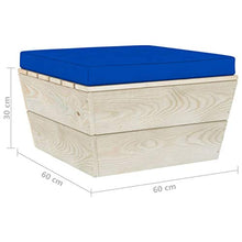 FAMIROSA Set Divani da Giardino su Pallet 3 pz con Cuscini Legno Abete-3418