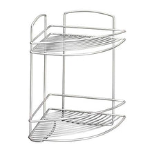 Metaltex serie Onda - Mensola angolare 2 ripiani per bagno - (460202)