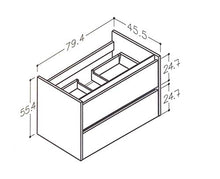 Set Mobile Lavabo Specchio LED Arredo Bagno Moderno Roy80 CERAMICHEMIRANDA