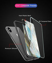 Suhctup Compatibile con Xiaomi Redmi 8A Custodia Protettiva in Vetro Temperato 9H + Cornice Paraurti in TPU Silicone Morbido Assorbimento Degli Urti a 360 Gradi Protezione -Marmo 2