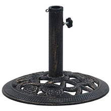 Tidyard Base Ombrellone Nero e Bronzo 9 kg 40 cm in Ghisa