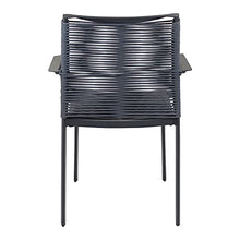 Sedia Catalina nera in alluminio, da 55x87x60 cm Nero Antracite