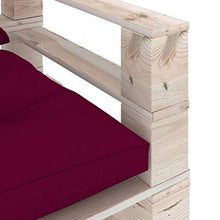 FAMIROSA Divano da Giardino Pallet Cuscini Rosso Vino in Legno di Pino