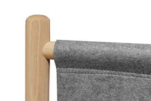 Meubletmoi - Letto 140 x 200 cm, in legno di frassino e feltro grigio, stile bordo mare, AGDE 6599