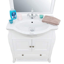 Mobile bagno base 78 cm shabby chic contemporaneo legno bianco