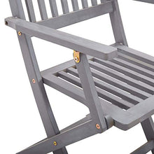 vidaXL Sedie da Giardino Pieghevoli 4pz con Cuscini in Massello Acacia
